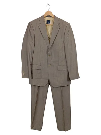 Daniel Hechter Herren Anzug Beige Wolle Seide Gr. 54 Business