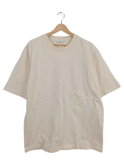 Closed T-Shirt Herren Beige Gr. 52 XL C-Applikation Baumwolle Casual