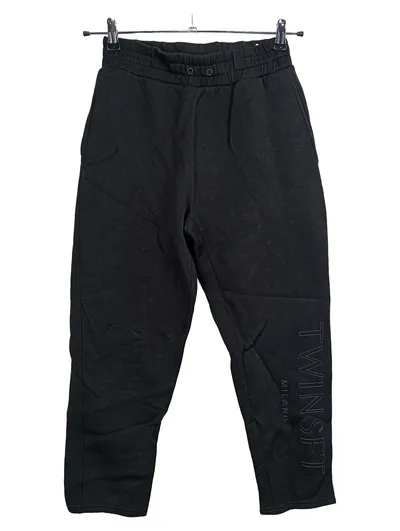 TWINSET Milano Jogginghose Schwarz Damen Gr. 36 S Logo Print