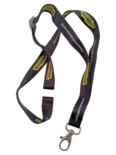 Technogym Schlüsselband Lanyard Gurtband Schwarz Sportlich
