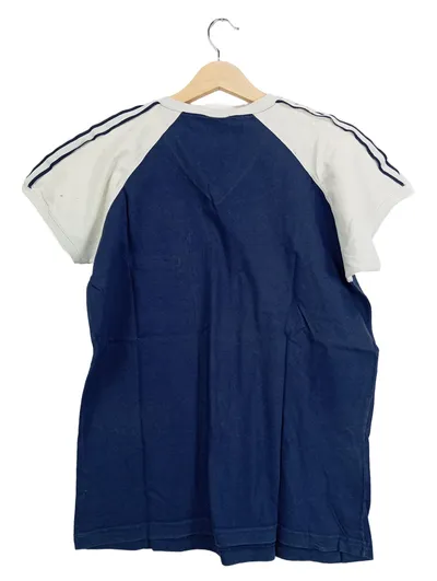 Fishbone Herren T-Shirt Blau Gr. 48, M V-Ausschnitt Casual Baumwolle