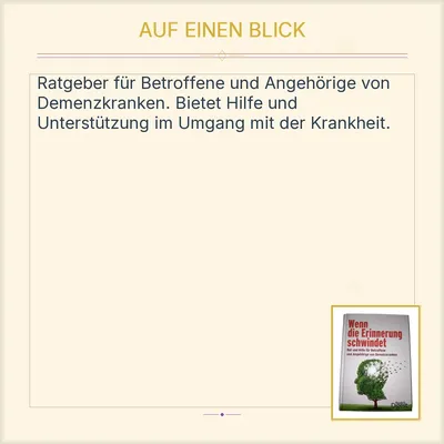 Wenn die Erinnerung schwindet Ratgeber Demenz Reader's Digest Hilfe Angehörige
