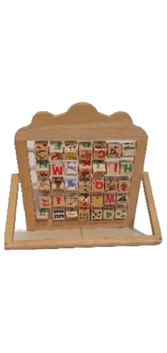 Holz Lernspielzeug Frosch Alphabet Zahlen Motorikschleife Steckpuzzle