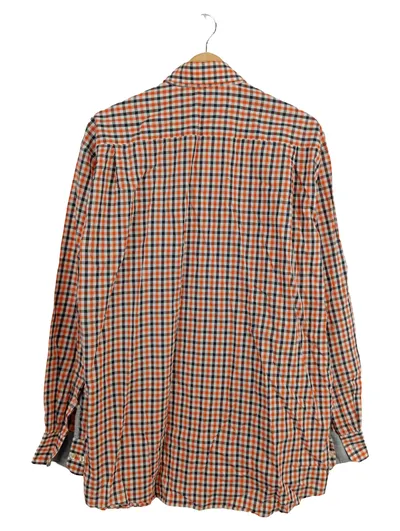 Bogner Herren Freizeithemd Kariert Orange Langarm Gr. 54 XXL