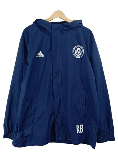 adidas Windjacke Regenjacke Herren Gr. 52 XL Blau Sportlich Kapuze