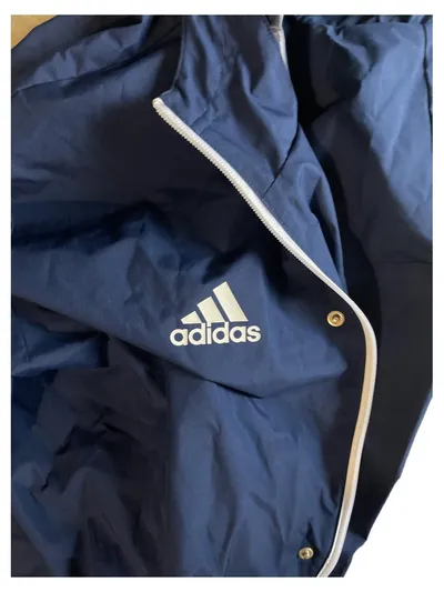 adidas Windjacke Regenjacke Herren Gr. 52 XL Blau Sportlich Kapuze