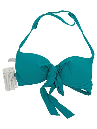 Calzedonia Bikini Oberteil Bandeau Türkis Gr. 36 S 75B Schleife