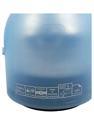Emsa Isolierkanne Samba Blau 1000ml Kunststoff Thermoskanne