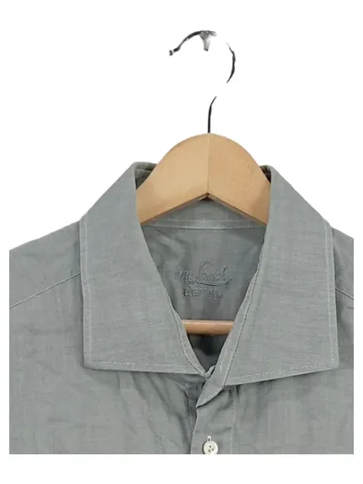 Van Laack Royal Herren Freizeithemd Grau Meliert Kurzarm Gr. 56 3XL