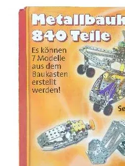 TRONICO Metallbaukasten 7er-Set 840 Teile Fahrzeuge Silber ab 8 Jahre