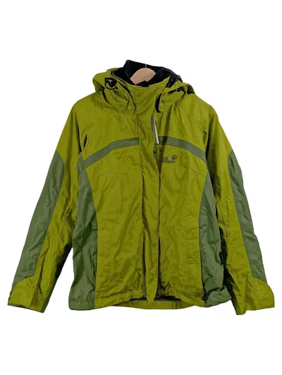 Jack Wolfskin Damen Outdoorjacke Grün Gr. 48 Kapuze
