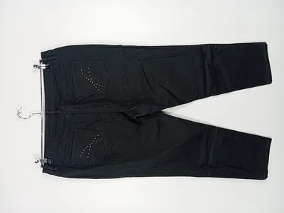 Adagio Rocky Jeans Straight Leg Damen Schwarz Gr. 48 Strasssteine