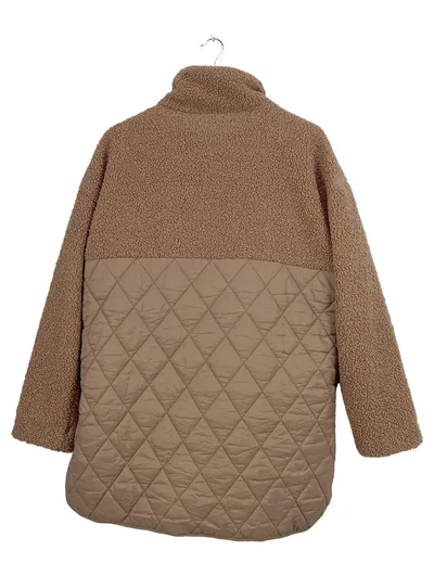 Pageone Steppjacke Damen Braun Gr. 42 XL Teddyfleece Gesteppt Casual