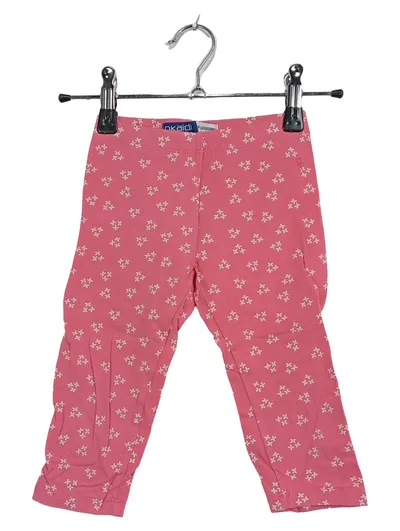 Okaïdi Mädchen Leggings 3/4 Rosa Blumenmuster Gr. 110 Baumwolle