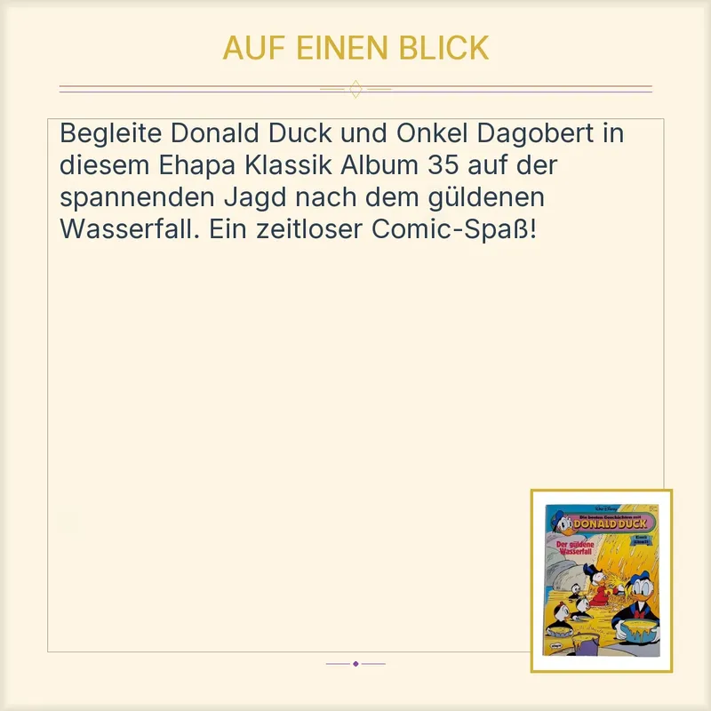 Egmont Ehapa Comic Die besten Geschichten mit Donald Duck Der güldene Wasserfall 3
