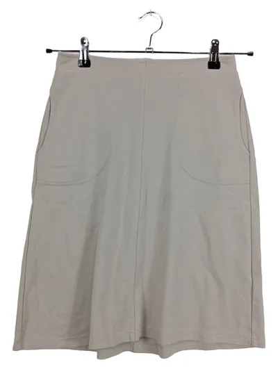 ALMA & LOVIS Damen A-Linienrock Midirock Beige Gr. 36, S 100% Baumwolle