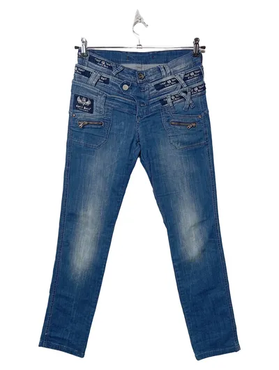 Cipo & Baxx Damen Jeans Regular Fit Blau Gr. 40 W31 L32