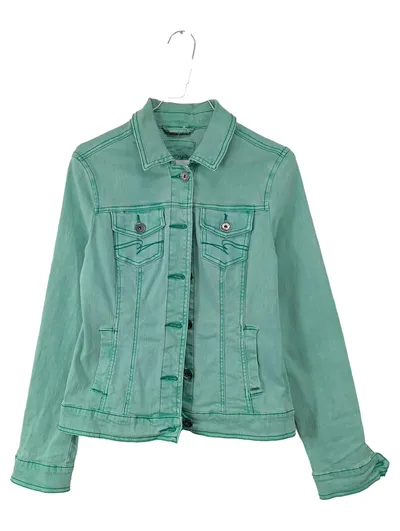 Street One Damen Jeansjacke Gr. 36/S Türkis Baumwolle Casual