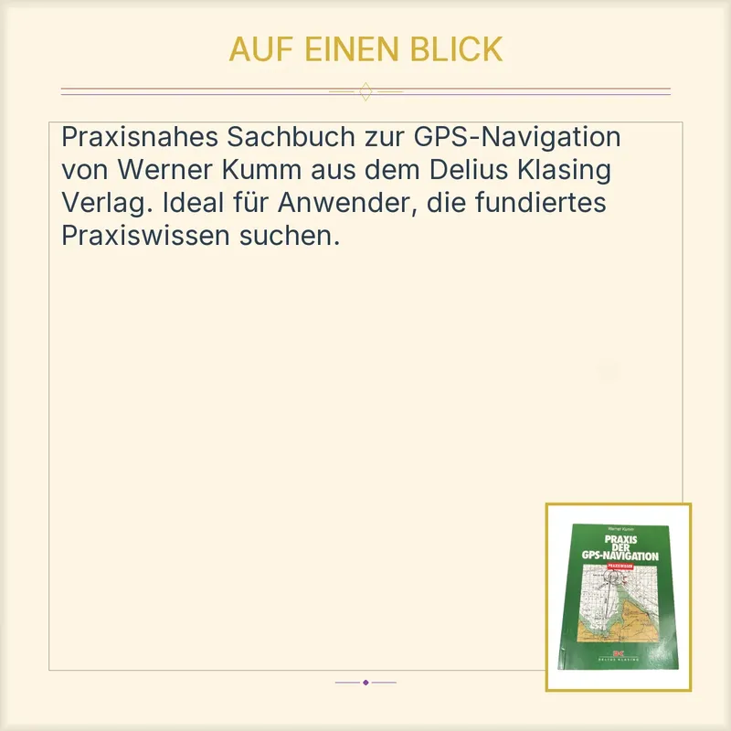 Praxis der GPS-Navigation Werner Kumm Delius Klasing Sachbuch Praxiswissen 2