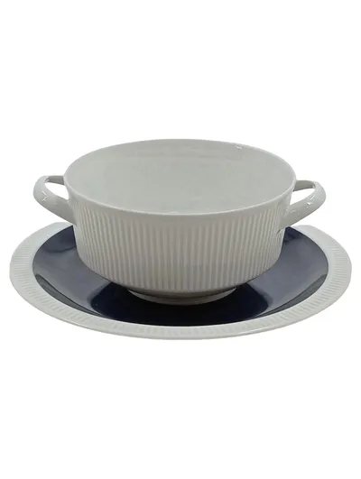 Arzberg Suppentasse mit Untertasse Porzellan Weiß Klassisch 400ml