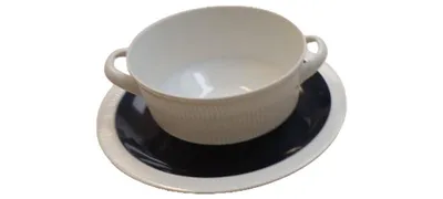 Arzberg Suppentasse mit Untertasse Porzellan Weiß Klassisch 400ml