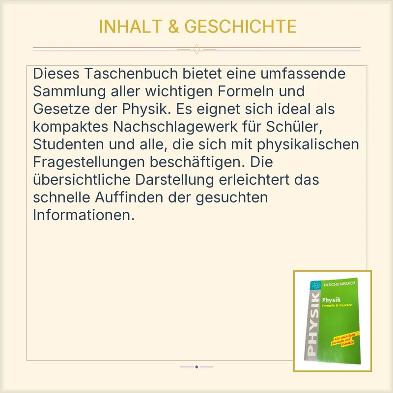 Physik Formeln & Gesetze Compact Verlag Taschenbuch Schule Studium 4
