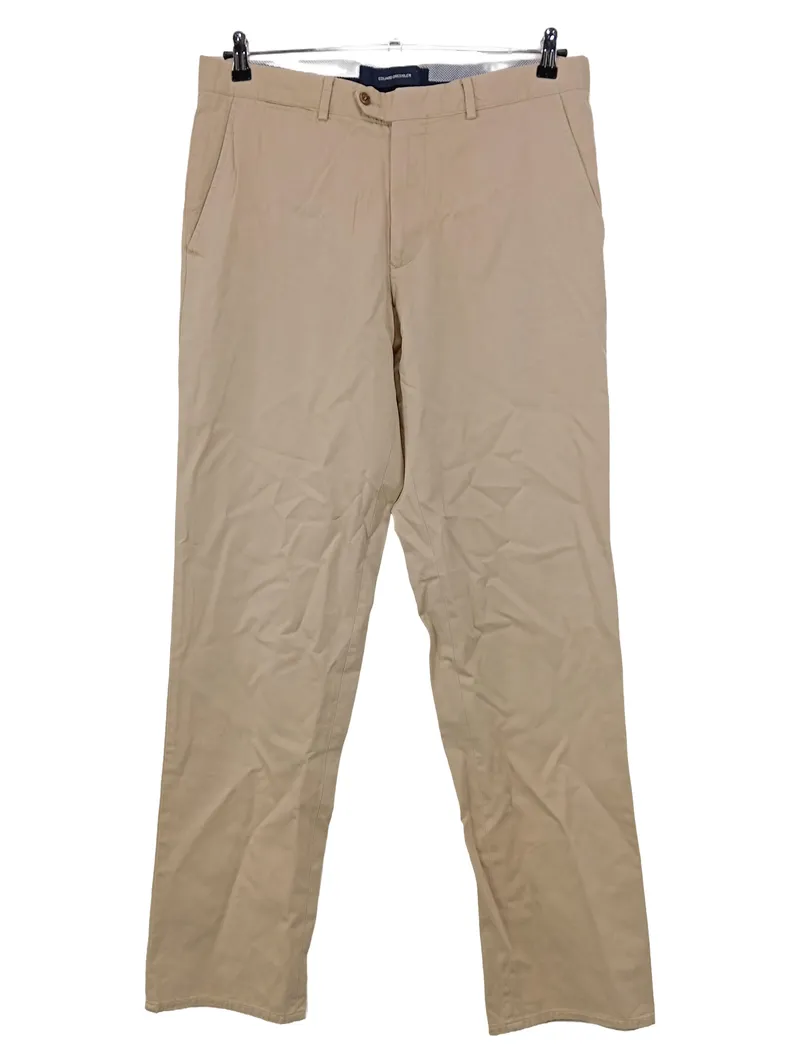 EDUARD DRESSLER Herren Chino Stoffhose Beige Gr. 50 W33 L35 Baumwolle Casual 1