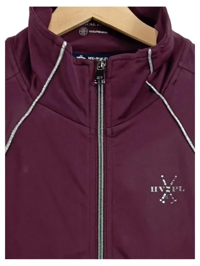 HV Polo Trainingsjacke Damen Lila Gr. 40 L Sportjacke Reißverschluss Strass