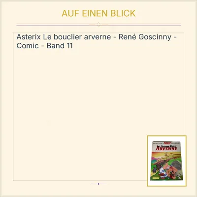 Asterix Le bouclier arverne Comic Band 11 René Goscinny Französisch