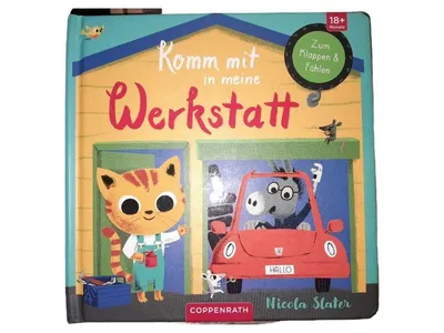 Coppenrath Stoffbuch Komm mit in meine Werkstatt Nicola Slater Klappen Fühlen