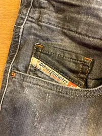 Diesel Damen Jeans Slim Fit Grau W32 L32 Stretch Denim Used Look 2