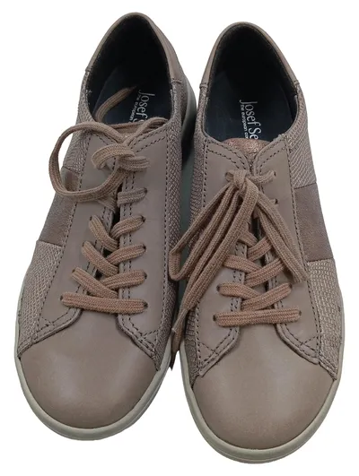 Josef Seibel Damen Sneaker Low Leder Braun Gr 37 Casual Metallic