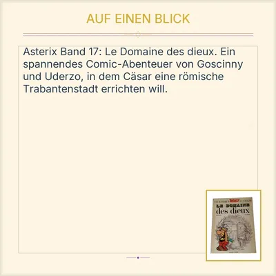 Asterix Le Domaine des dieux René Goscinny Comic Band 17 Dargaud