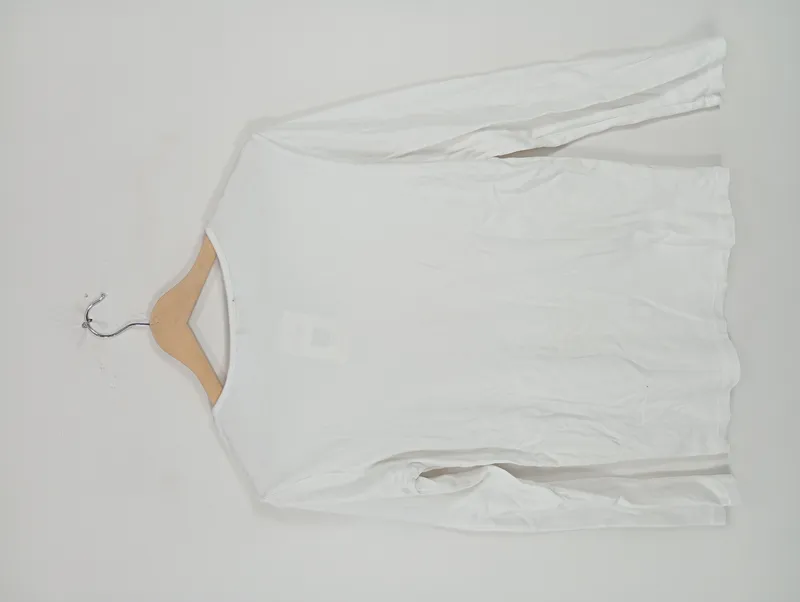 Conleys Damen Langarmshirt Henley-Shirt Basic Weiß Gr. 48 2