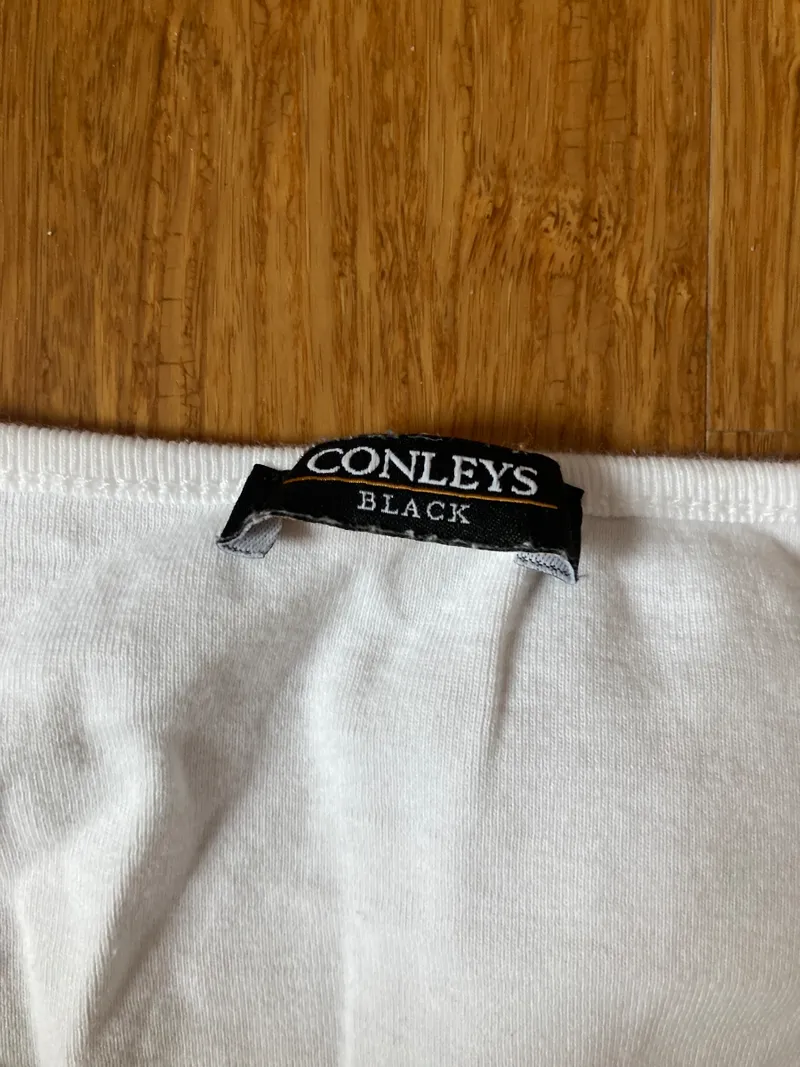Conleys Damen Langarmshirt Henley-Shirt Basic Weiß Gr. 48 5