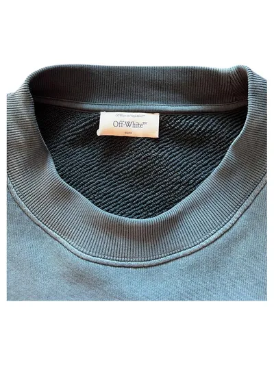 Off-White Herren Sweatshirt Pullover Logo Blau Gr. 52 XL Streetwear