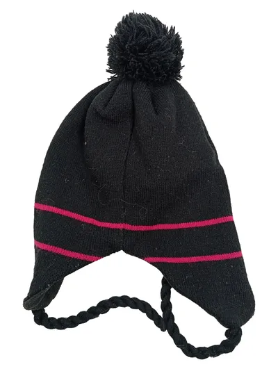 Monster High Kinder Mütze mit Bommel Schwarz Inkamütze Logo
