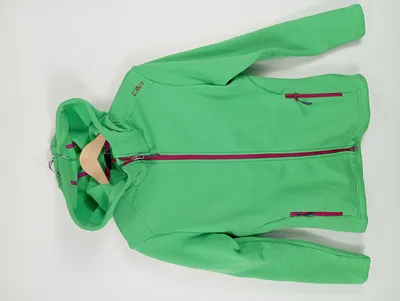 CMP Damen Fleecejacke Kapuze Grün Gr. 42 XL Sport Outdoor