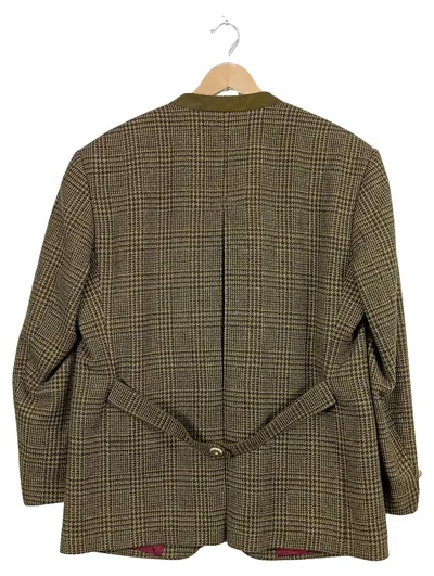 Rofan Tracht Herren Trachtenjacke Janker Kariert Braun Gr. 25 Wolle