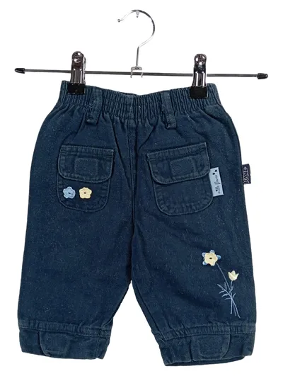 Kanz Jogginghose Kinder Blau Gr. 68 Baumwolle Stickerei Casual