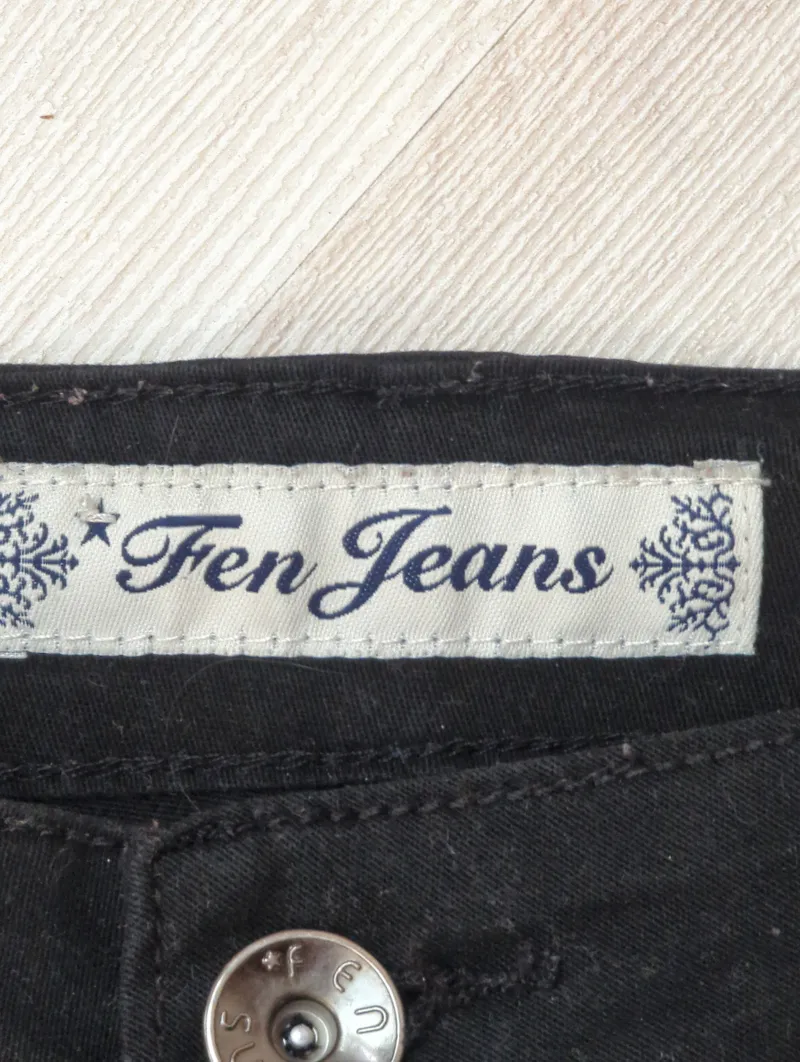 FE.N (Fashion Europe Net) Jeans Straight Leg Schwarz Damen Gr. 40 W31 L32 3