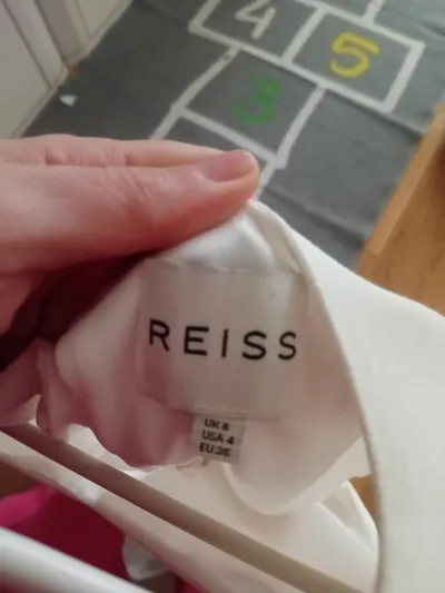 Reiss Damen Jumpsuit Weiß Elegant Gr. 36/S Ärmellos Cut-Out