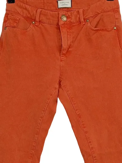 SEDUCTIVE Damen Jeans Regular Fit Orange Gr. 34 W26 Stretch
