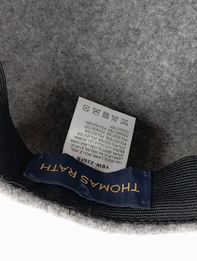 Thomas Rath Damen Cap Mütze Grau Wolle Applikationen Strass Elegant UNI