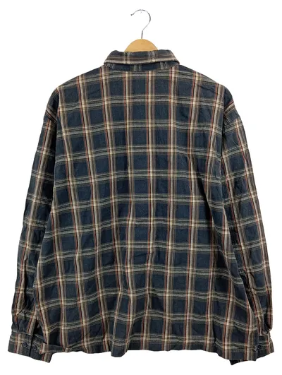 Mills Herren Freizeithemd Kariert Blau Gr. 56 XXL Baumwolle Langarm