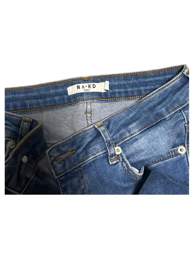 NA-KD Damen Jeans Skinny Fit Blau Gr. 40 W31 L28 Casual
