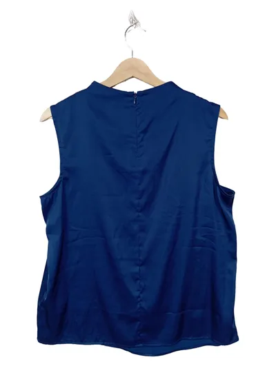 Christian Berg Selection Damen Bluse Top Ärmellos Blau Gr. 40 Elegant