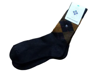 Burlington Whitby Damen Strümpfe Socken Argyle Blau Gr. 36-41