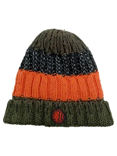 WE Fashion Strickmütze Mütze Beanie Mehrfarbig Gestreift Wolle Gr. S