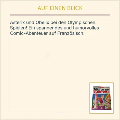 Comic Asterix Band 12 Astérix aux Jeux Olympiques Goscinny